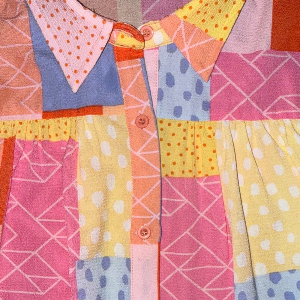 Fate Patchwork Button-Down Top - Picture 5 of 10
